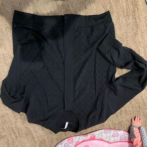 Fabletics Laser Cut Black Bomber Jacket